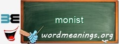 WordMeaning blackboard for monist